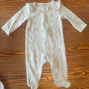 Carter's Pink Floral Kids One Piece Footie